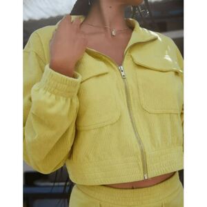 NWT Aerie Groove-on Velour Full Zip Sweatshirt Women's Batalia Green XL